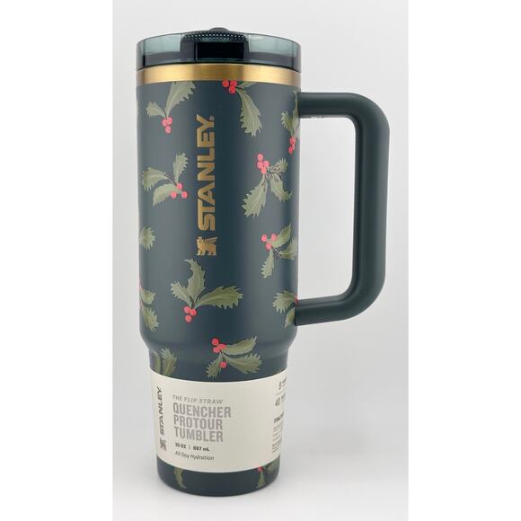 STANLEY The Cheers & Cheer ProTour Flip Straw Tumbler | 30 OZ; HOLIDAY BOTANICAL - Picture 1 of 5